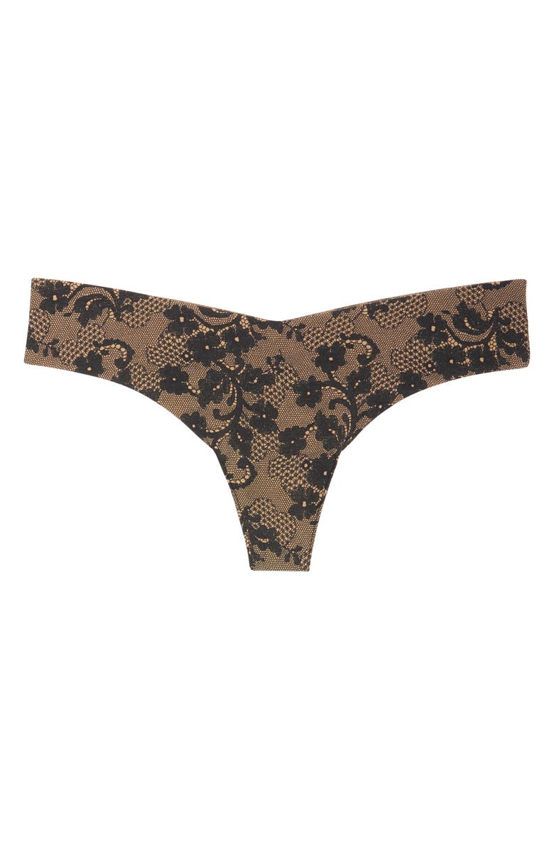 Commando Print Microfiber Thong, Alternate, color,