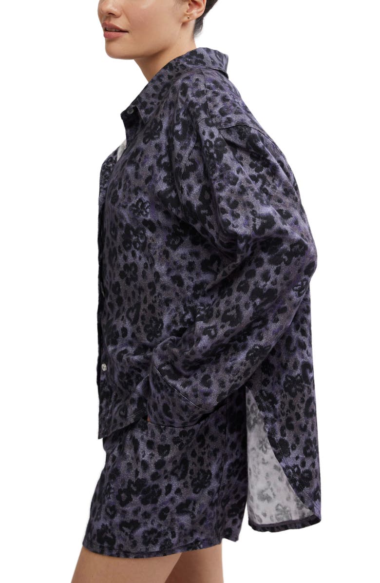 Free People Early Morning Cotton Shorts Pajamas, Alternate, color, Evening Combo