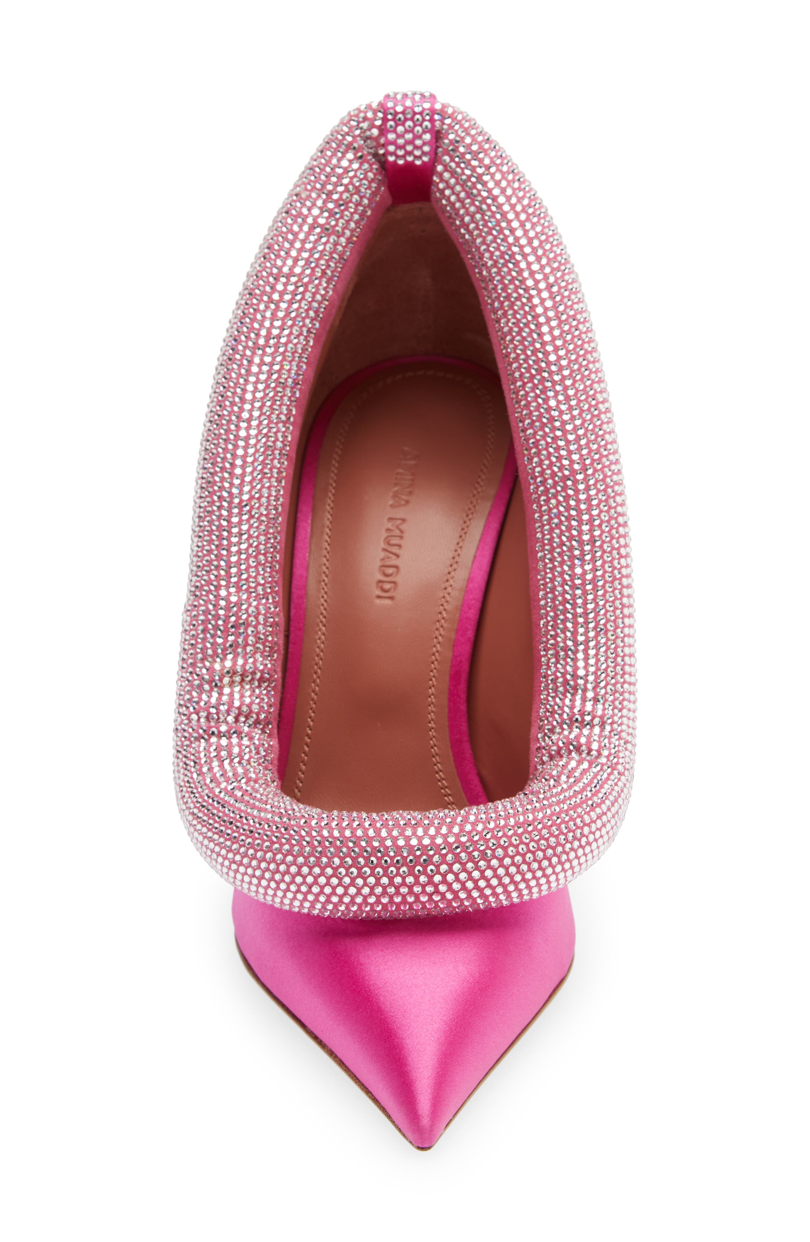 Amina Muaddi Yoon Crystal Topline Pump, Alternate, color, 