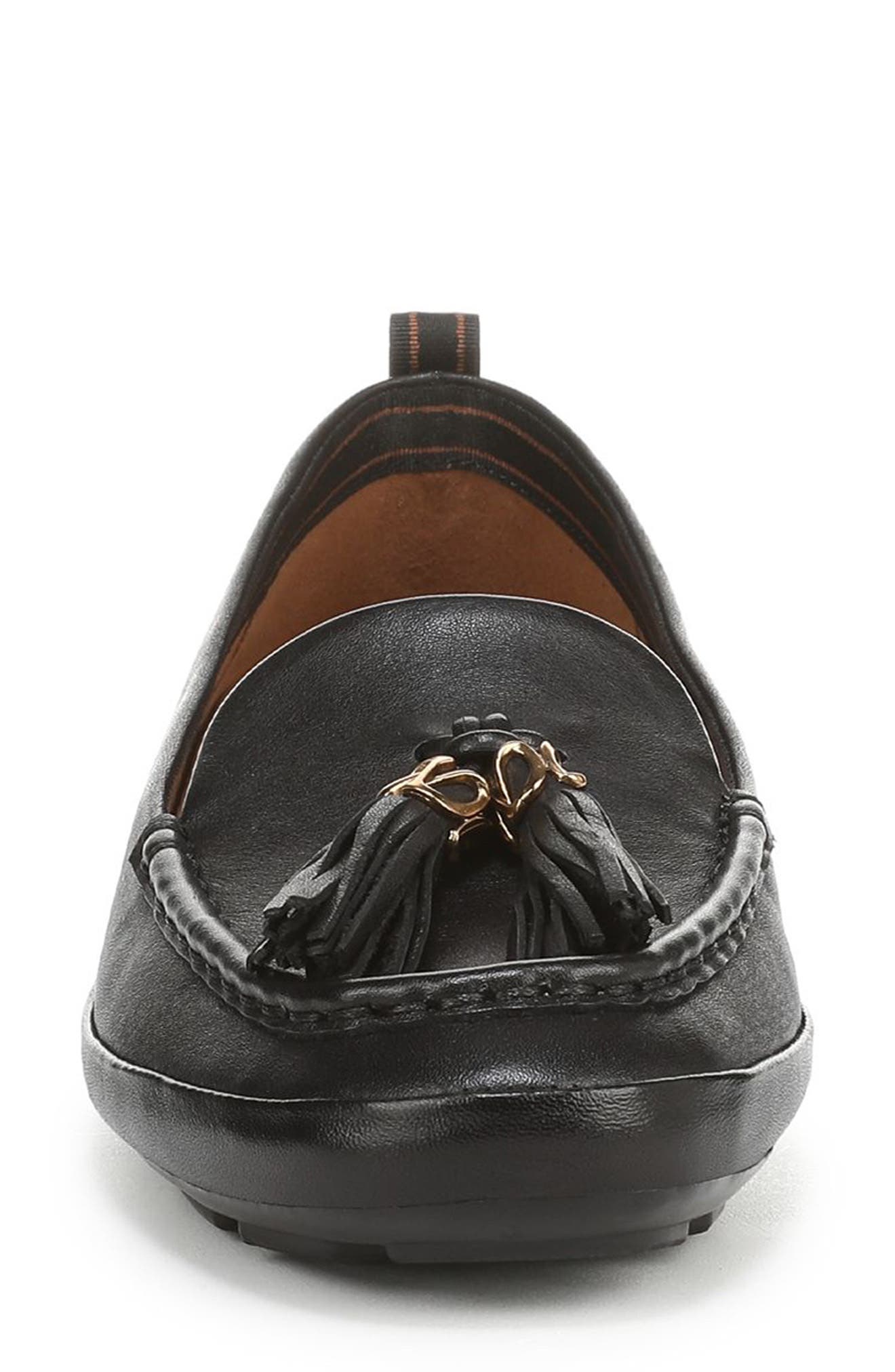 Naturalizer Betsy Tassel Moc Toe Loafer, Alternate, color, Black