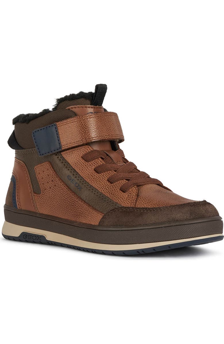 Geox Astuto Faux Shearling Lined Sneaker, Main, color,