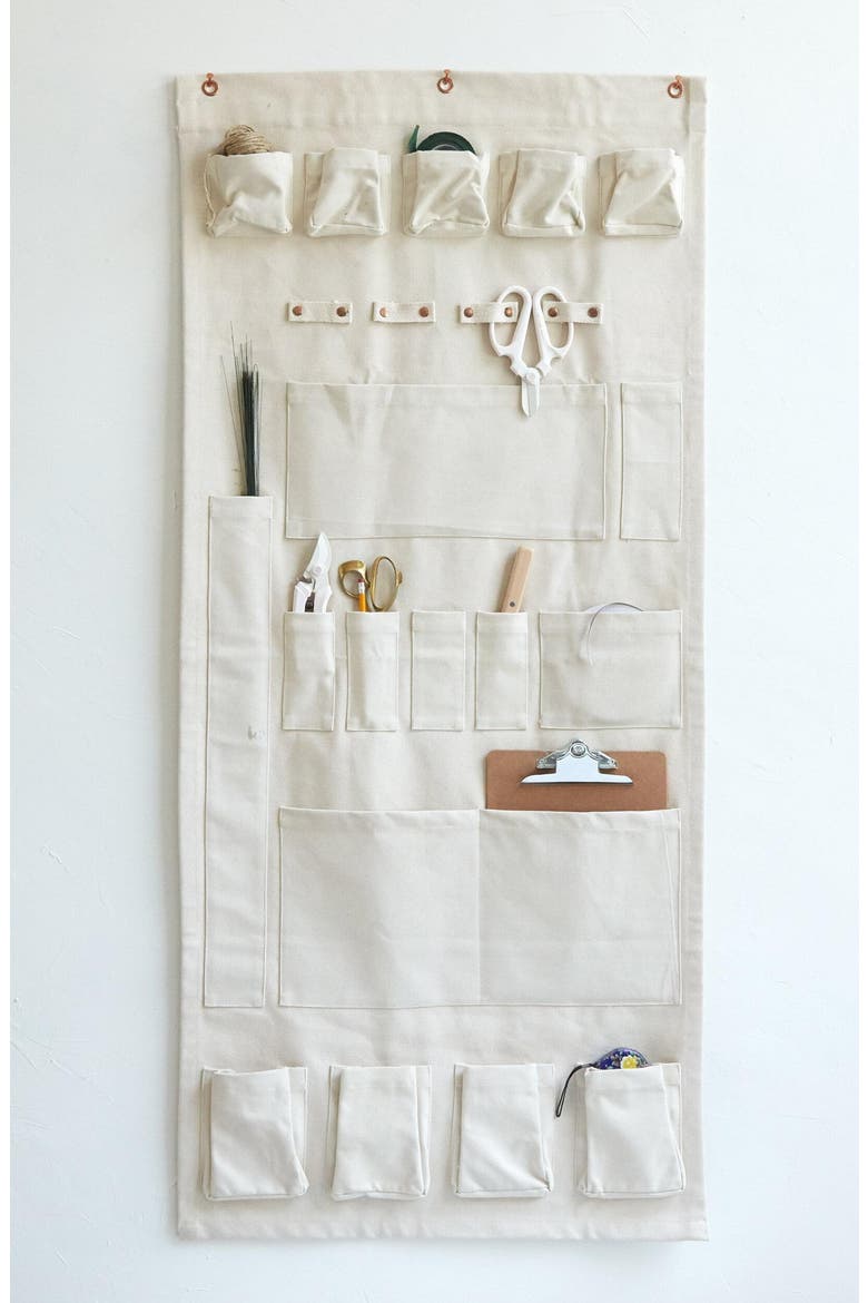 Canvas Wall Organizer, Alternate, color, OFF WHITE
