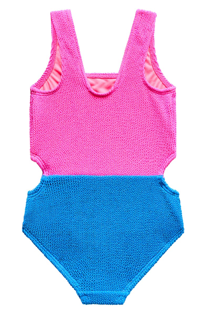 Beach Lingo Kids' Colorblock Cutout One-Piece Swimsuit, Alternate, color, Shy Pink