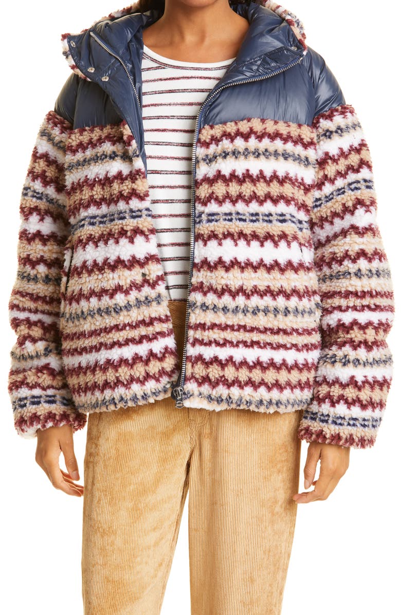 rag & bone Joella High-Pile Fleece Puffer Jacket, Main, color, 