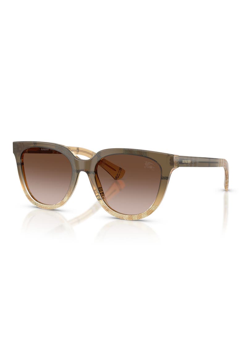 53mm Phantos Sunglasses, Alternate, color, CHECK GRADIENT BEIGE / BROWN