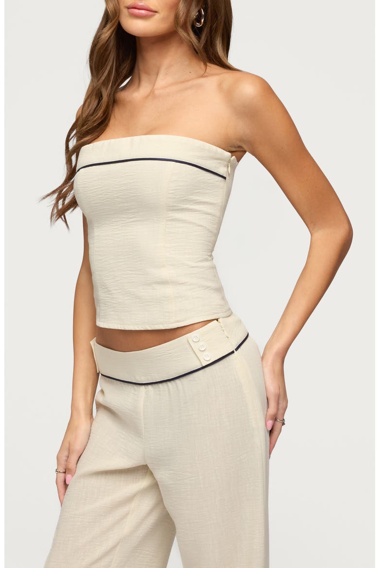 Dorine Strapless Bandeau Top, Alternate, color, CREAM