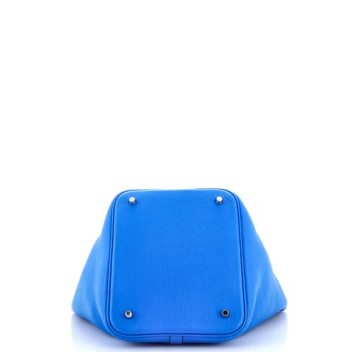 Pre-owned Hermes Hermes Picotin Lock Bag Clemence Mm In Blue