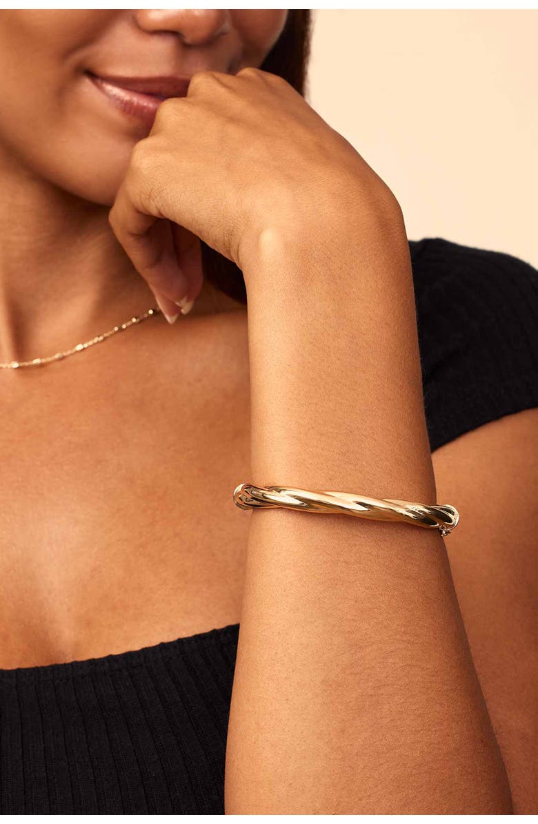 Oradina 14K Gold Arm Candy Bangle, Alternate, color, White Gold