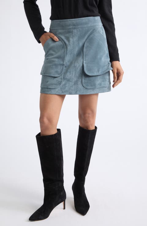 Norwood Suede Miniskirt