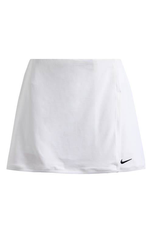 Nike Women's Victory Dri-fit Straight Tennis Skirt In White/black