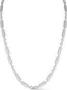 GLAZE JEWELRY Round-Cut CZ Geometric Link Necklace