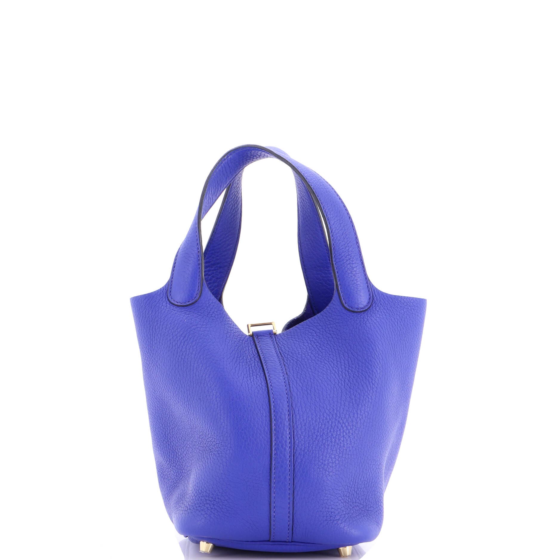 Pre-Owned Hermes Picotin Lock Bag Clemence PM, Alternate, color, Bleu Electrique