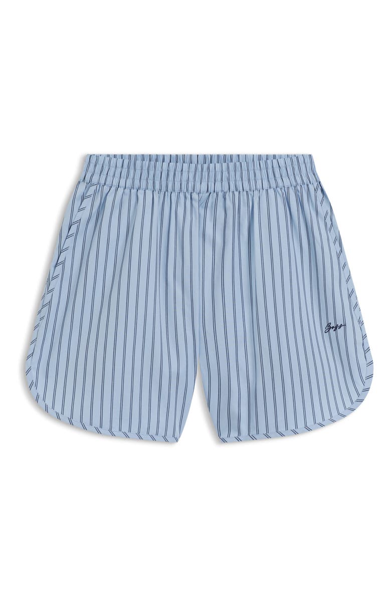 BOSS Orange Tiplyna Stripe Cotton Shorts, Alternate, color, Blue Stripe