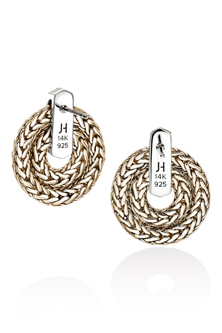 Icon Woven Drop Earrings, Alternate, color, GOLD