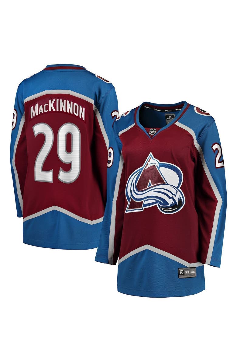 FANATICS Women's Fanatics Branded Nathan MacKinnon Maroon Home Breakaway Player Jersey, Alternate, color, 