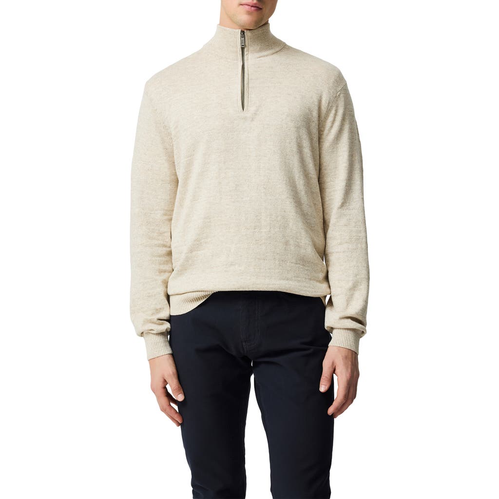 Rodd & Gunn Fortrose Cotton Quarter Zip Sweater In Brown