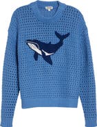 STAUD Giada Sequin Embellished Shark Sweater