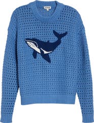 STAUD Giada Sequin Embellished Shark Sweater