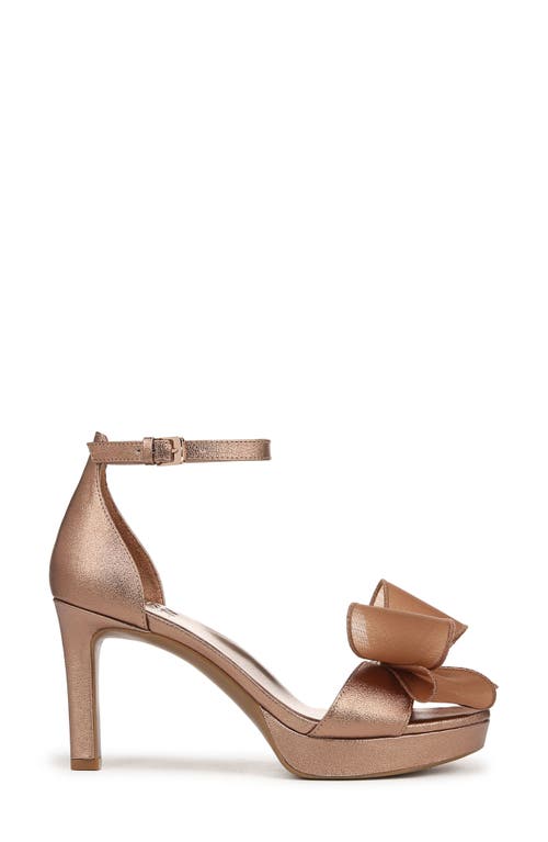 Naturalizer Always Bow Ankle Strap Platform Sandal In Cookie Dough Faux Leather