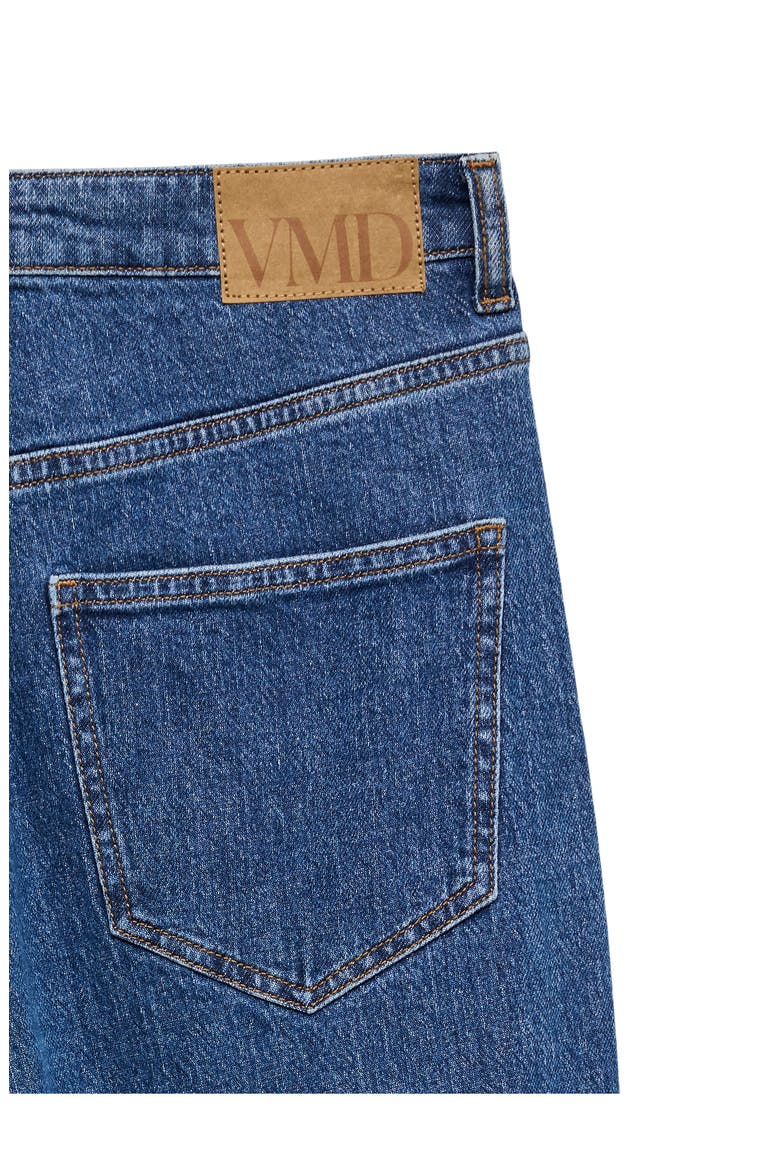 High Waist Laser Print Wide Leg Jeans, Alternate, color, MEDIUM BLUE DENIM LASER LACE