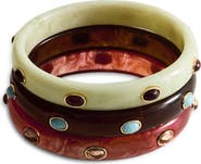 MANGO Set of 3 Assorted Resin Bracelets