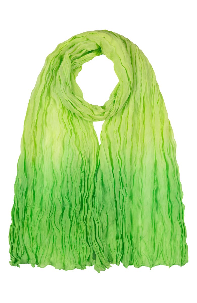 Polo Ralph Lauren Dip Dye Silk Pleated Scarf, Main, color, 