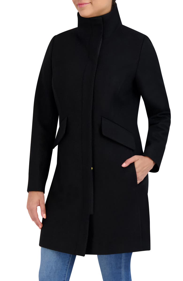 Cole Haan Signature Wool Blend Melton Coat, Alternate, color, 