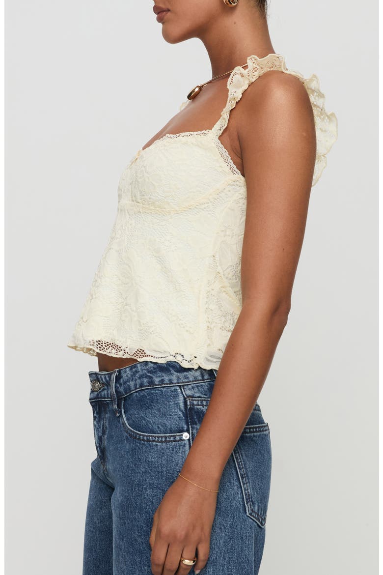 Madaline Lace Babydoll Tank, Alternate, color, CREAM