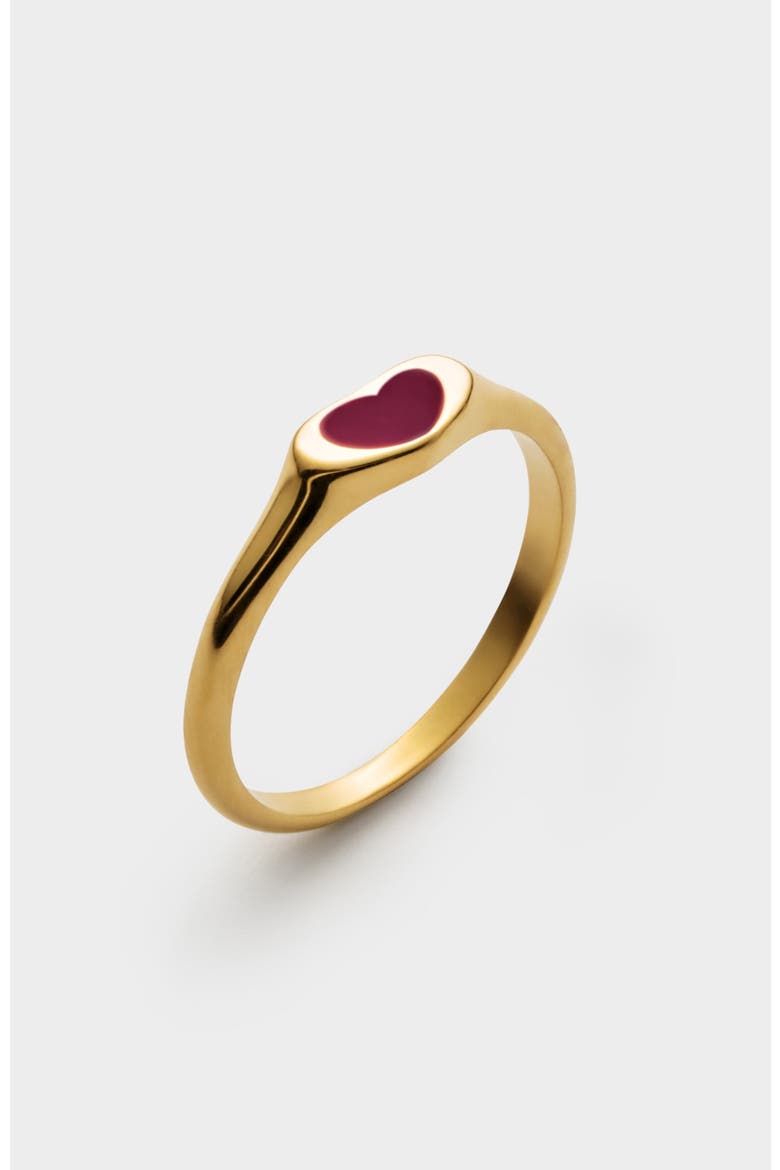 Rouge Heart Ring, Alternate, color, Gold