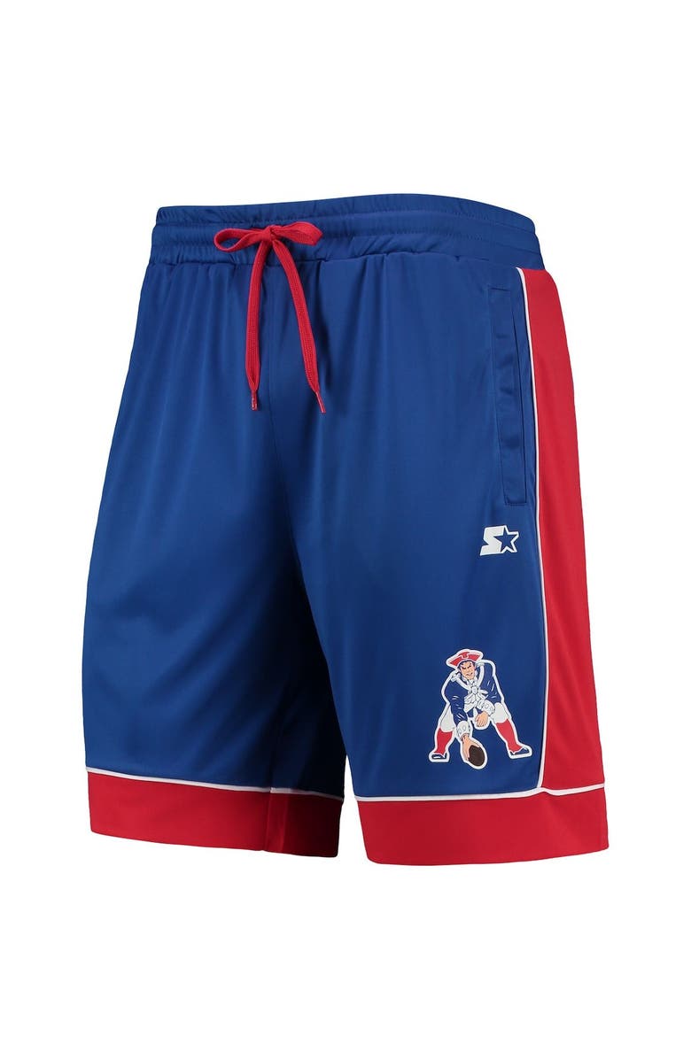 STARTER Men's Starter Royal/Red New England Patriots Fan Favorite Fashion Shorts, Alternate, color, Royal