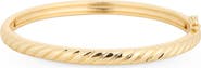 NORDSTROM RACK Demi Fine Ribbed Hinged Bangle Bracelet