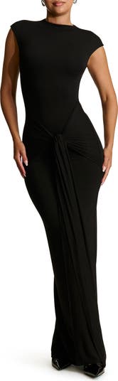 Smooth Tie Front Maxi Dress