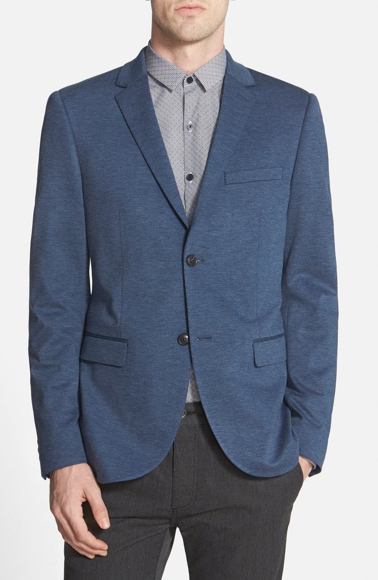Topman Slim Fit Jersey Blazer, Main, color,