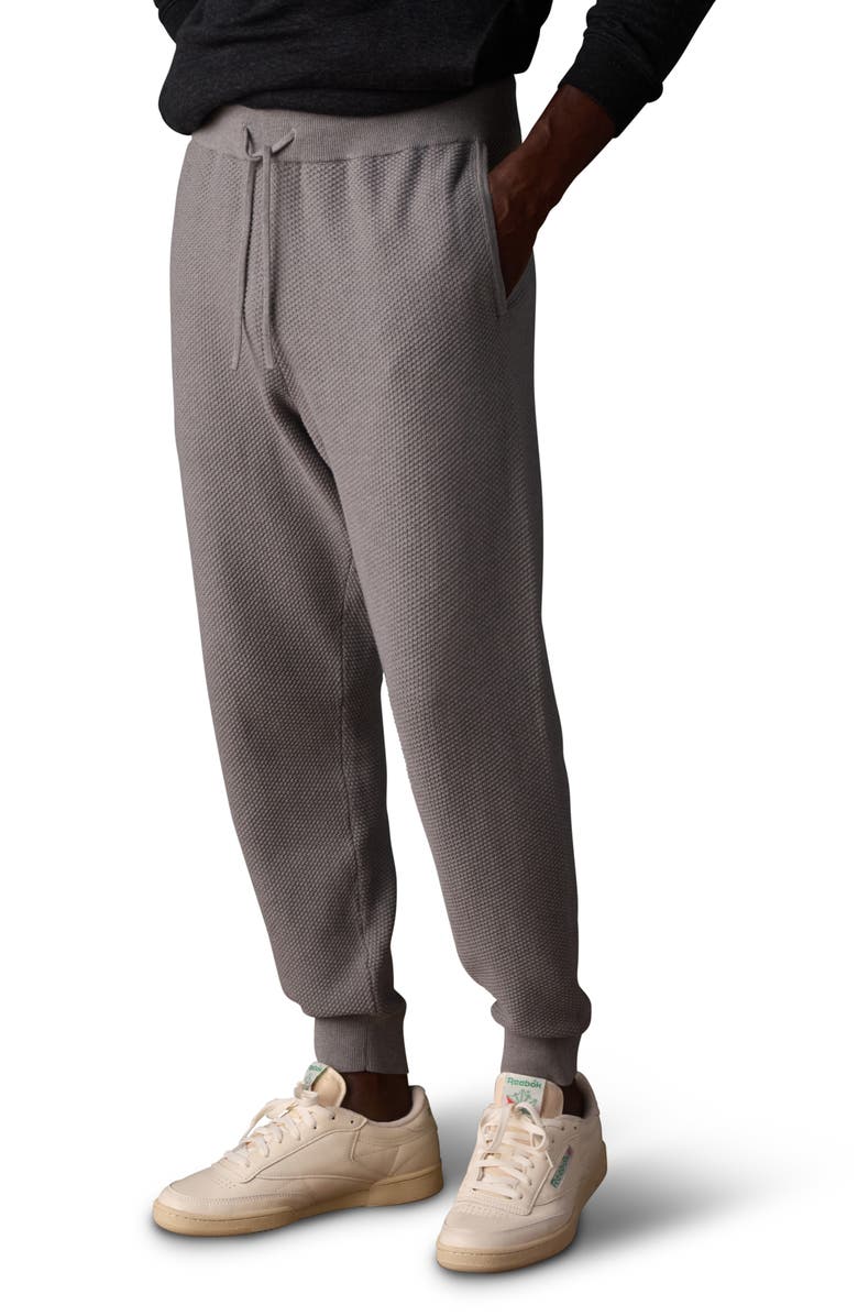The Normal Brand Textured Cotton Blend Joggers, Alternate, color, Greystone