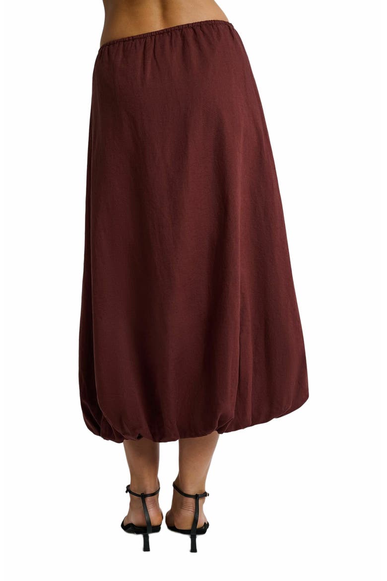 Air Linen Bubble Maxi Skirt, Alternate, color, RUM
