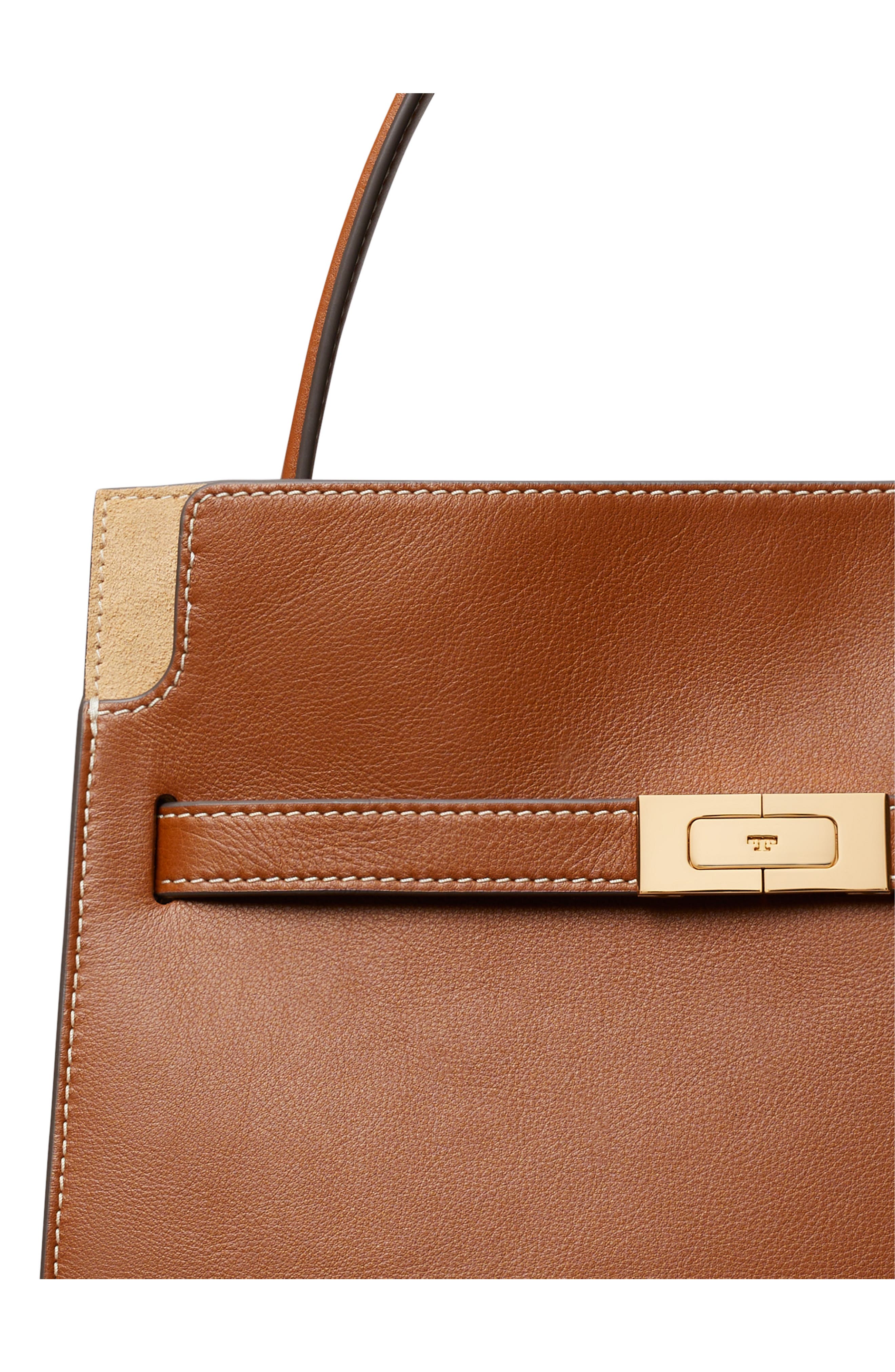 Small Lee Radziwill Leather Double Bag, Alternate, color, AGED TAN