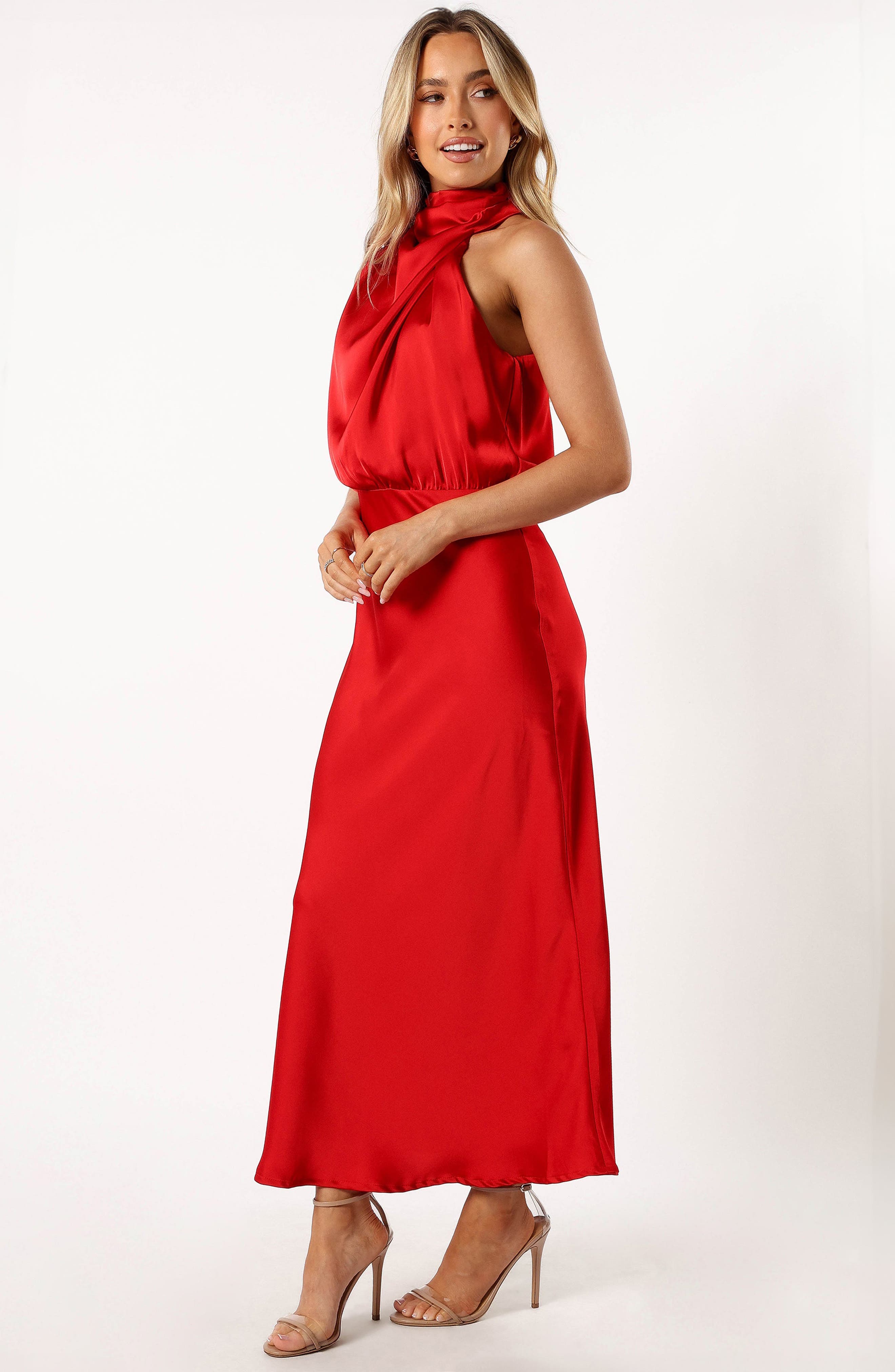 annabelle knit satin formal dress Annabelle Knit Satin Formal Dress