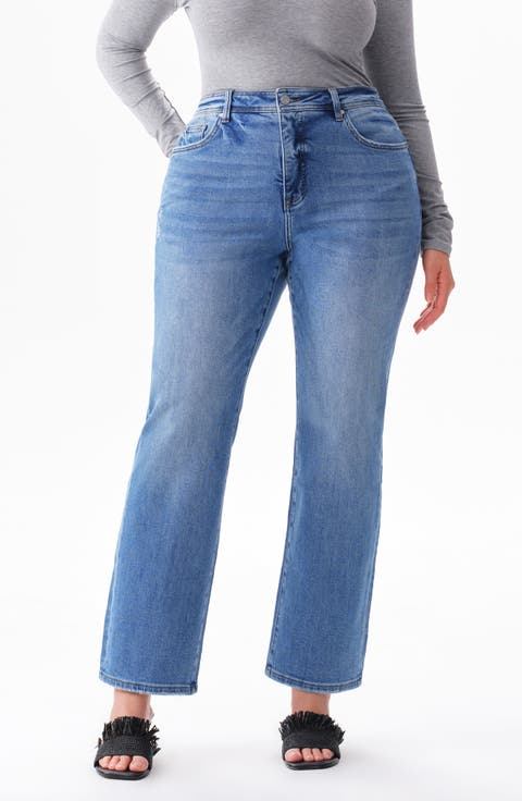 Super High Waist Straight Leg Jeans