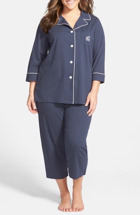 Knit Crop Pajamas (Plus Size)