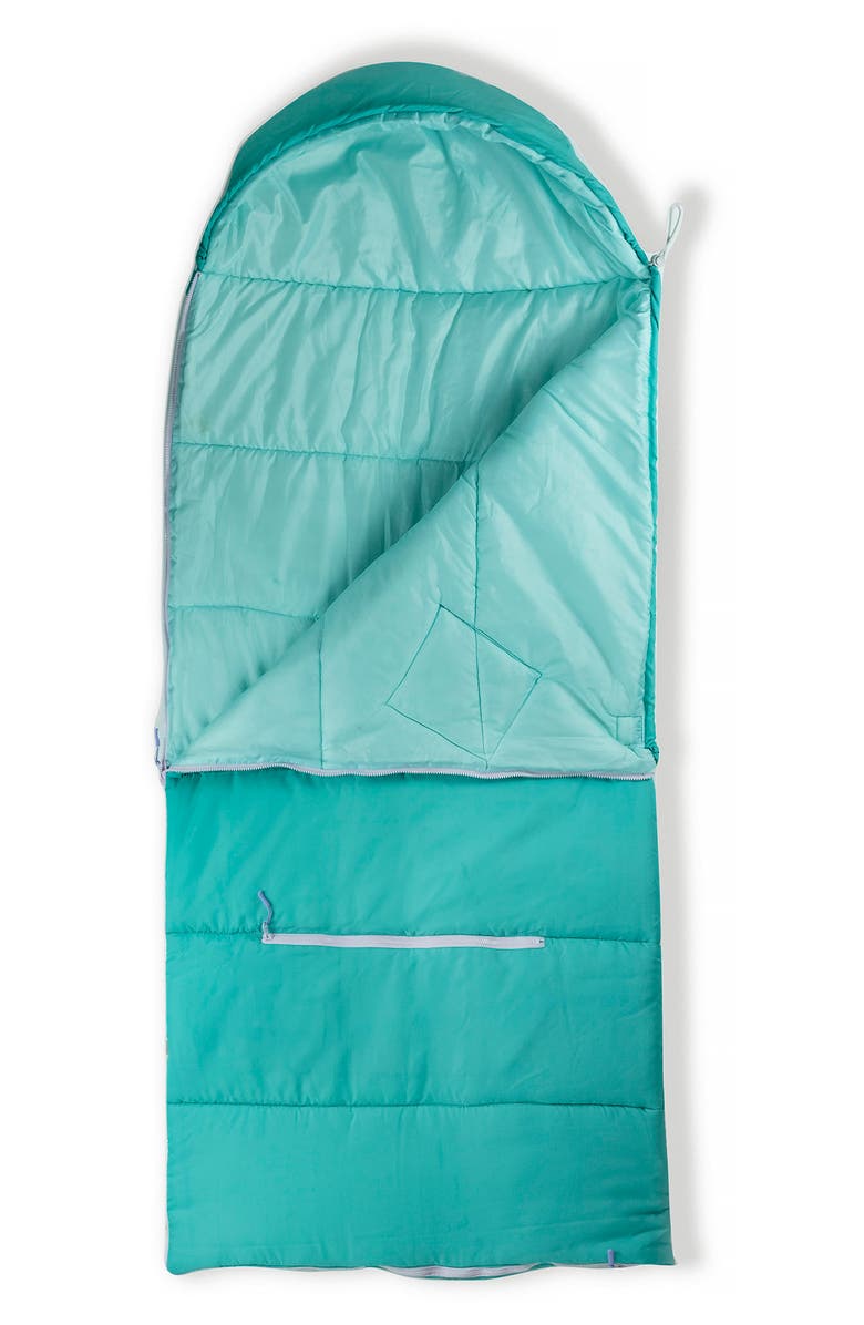 mimish Kids' Sleep-n-Pack Water Repellent Sleeping Bag Backpack, Alternate, color, Teal