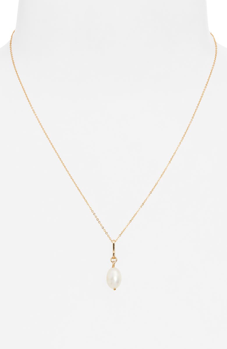 Set & Stones Sadie Freshwater Baroque Pearl Pendant Necklace, Alternate, color, Gold