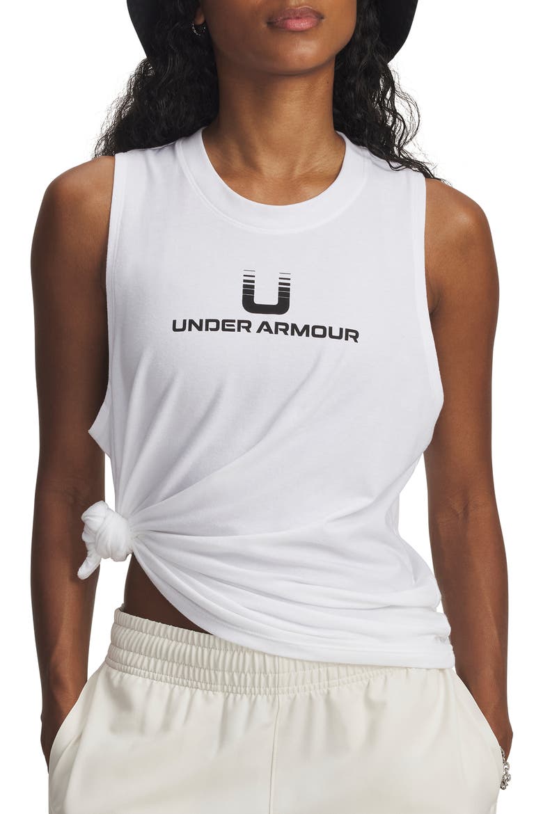 Varsity U Tank, Main, color, WHITE / / BLACK