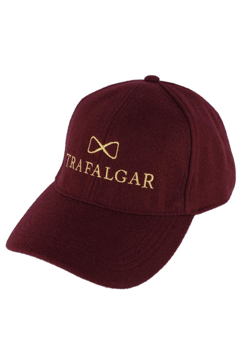 Trafalgar's Solid Wool Touch Baseball Cap, Alternate, color, Burgundy