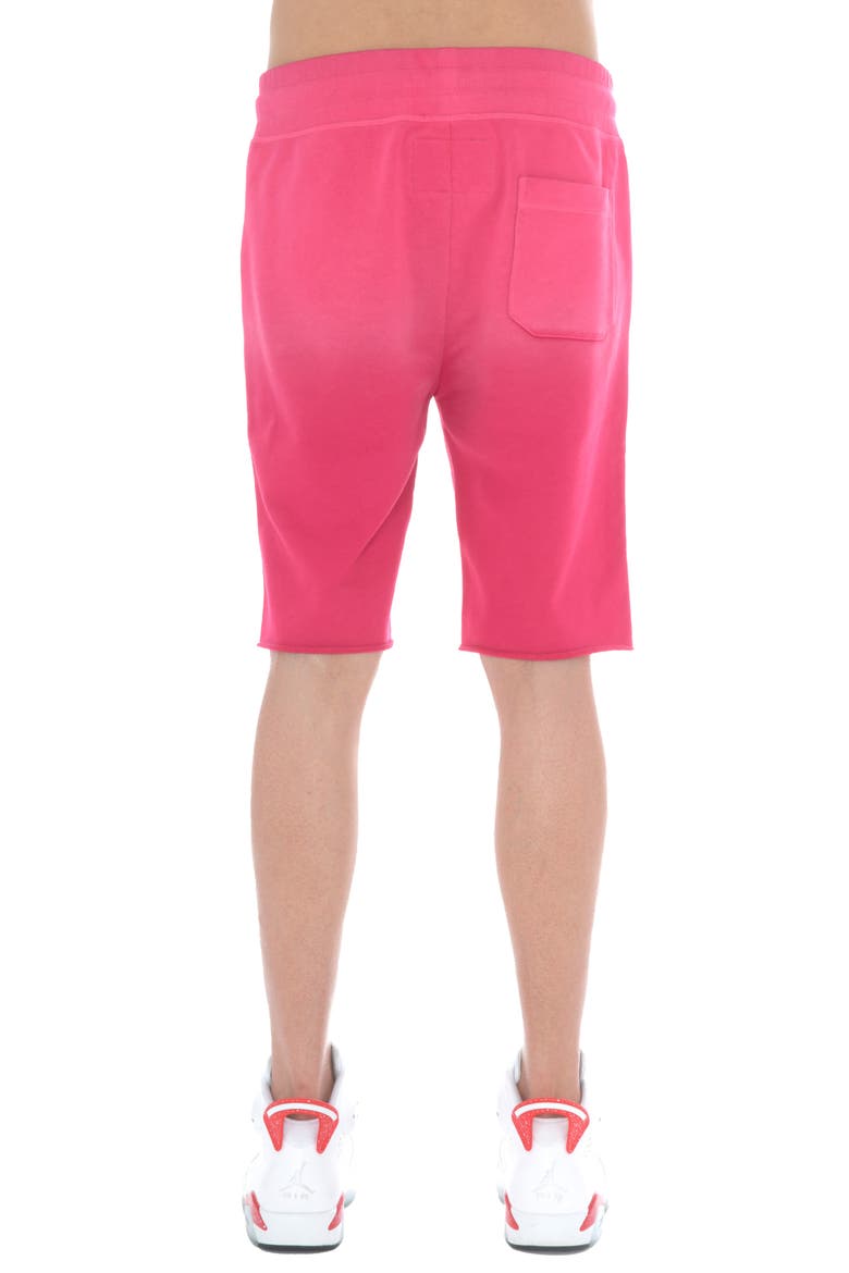 Cutoff Ombré Sweat Shorts, Alternate, color, VINTAGE RED