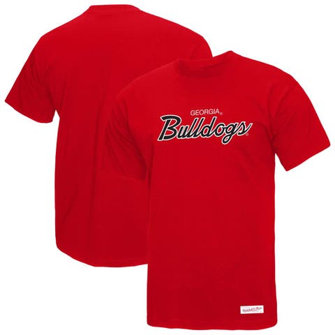 Men's Mitchell & Ness  Red Georgia Bulldogs Elite Script T-Shirt