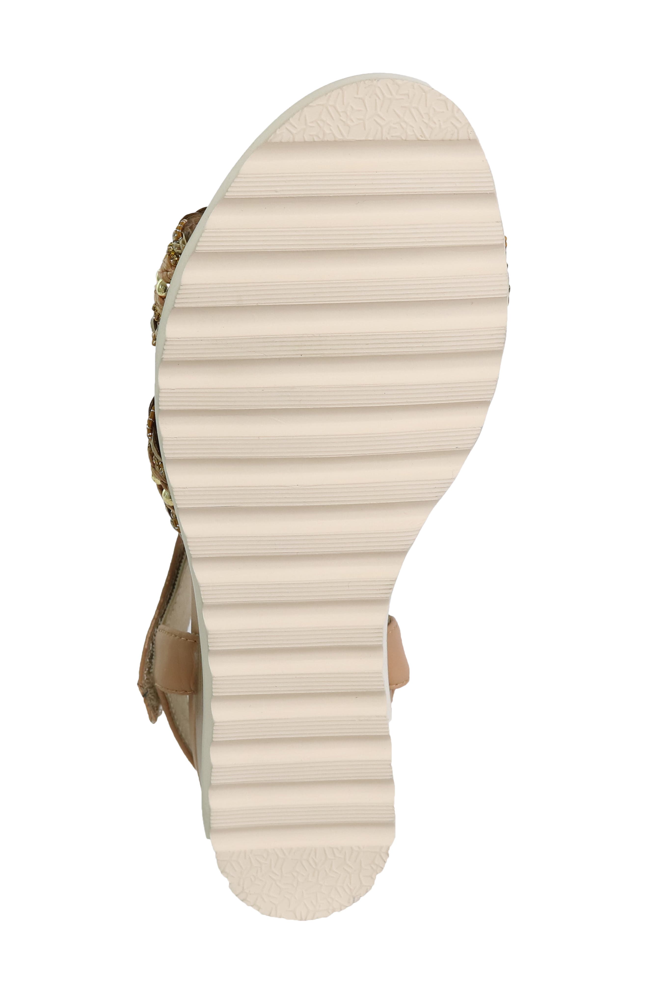 Kind Ankle Strap Platform Wedge Sandal, Alternate, color, TAN