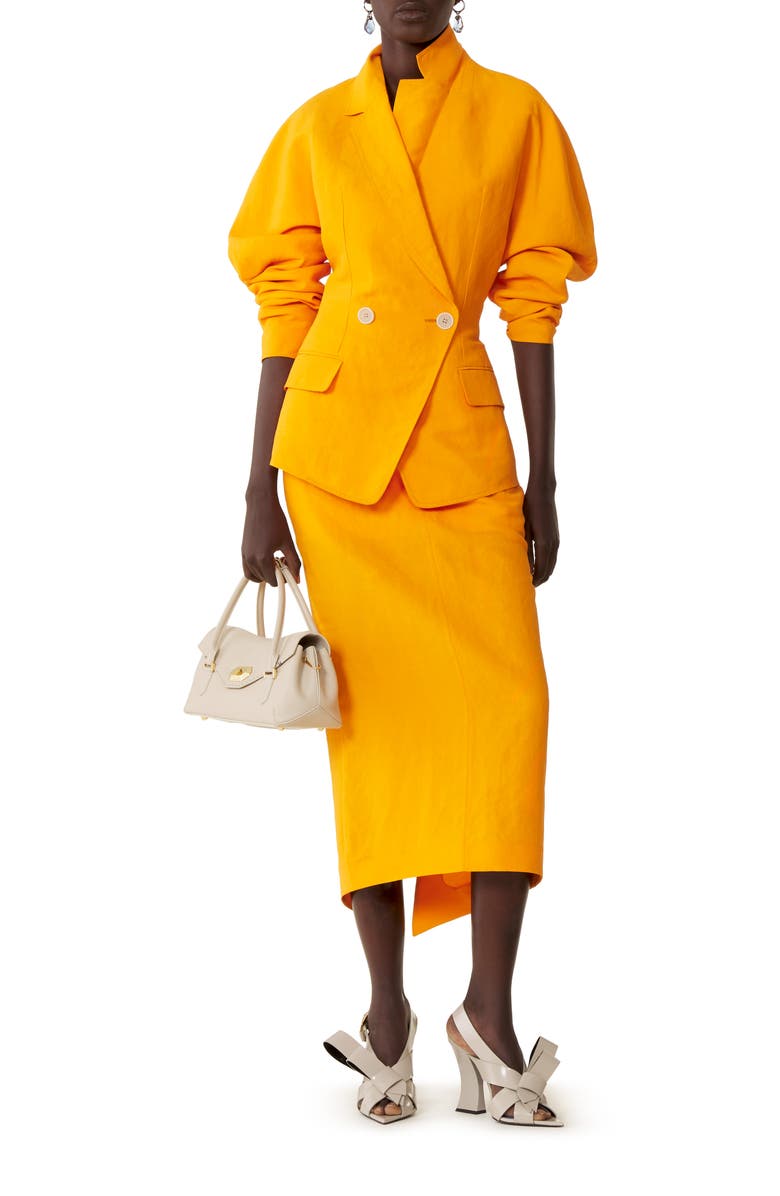 Lanvin Paper And Viscose Open-Back Jacket, Alternate, color, Mandarin