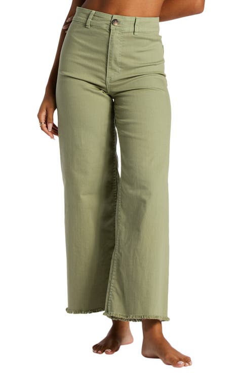 Free Fall Stretch Crop Wide Leg Pants