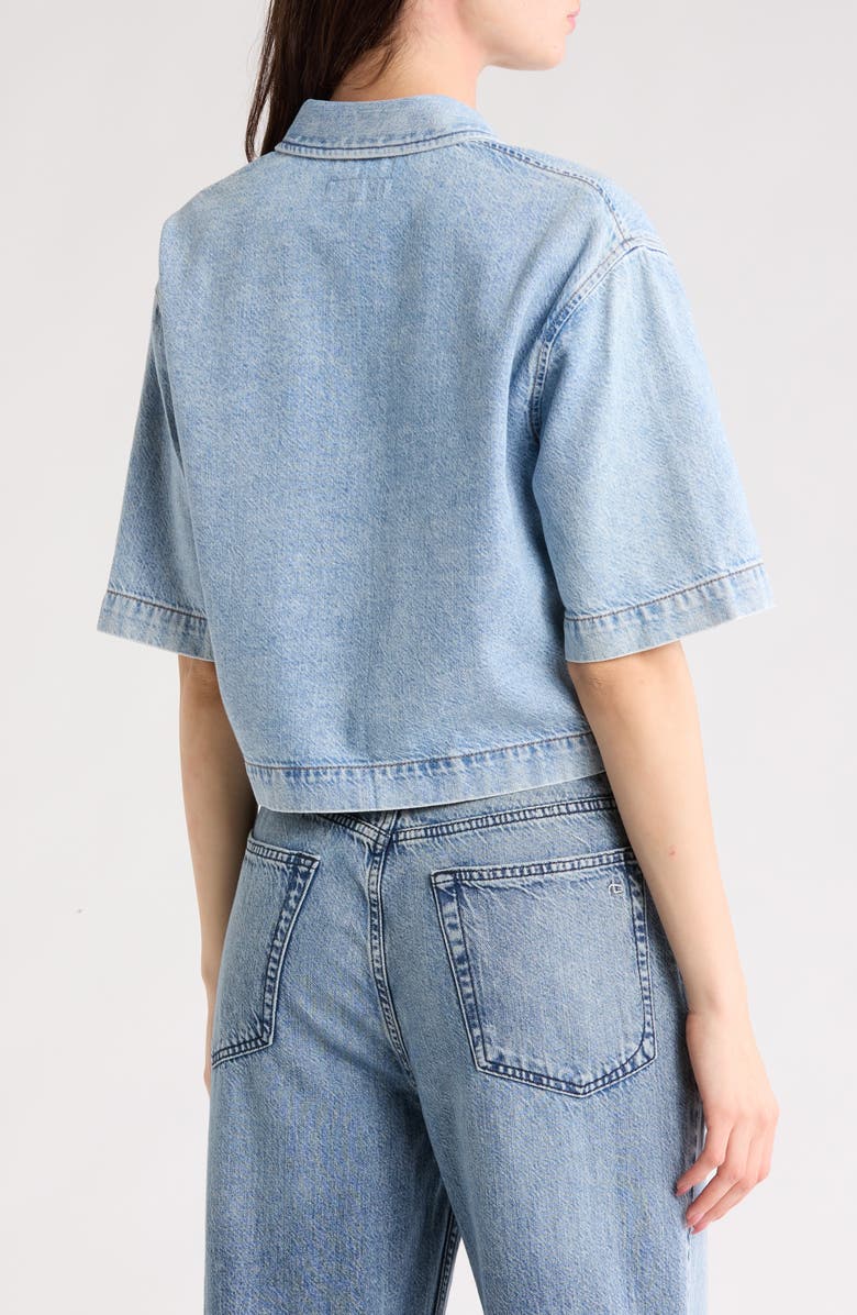 rag & bone Lana Crop Denim Button-Up Shirt, Alternate, color,