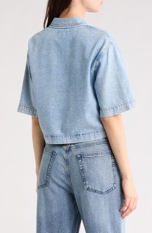 RAG & BONE RAG & BONE LANA CROP DENIM BUTTON-UP SHIRT